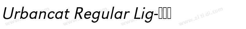 Urbancat Regular Lig字体转换